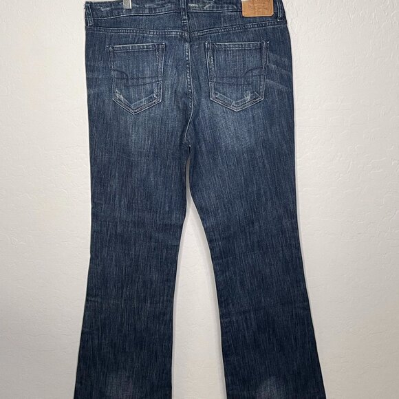 Vintage American Eagle Hipster Bootcut Dark Jeans Size 16 Long #40 - Picture 9 of 9